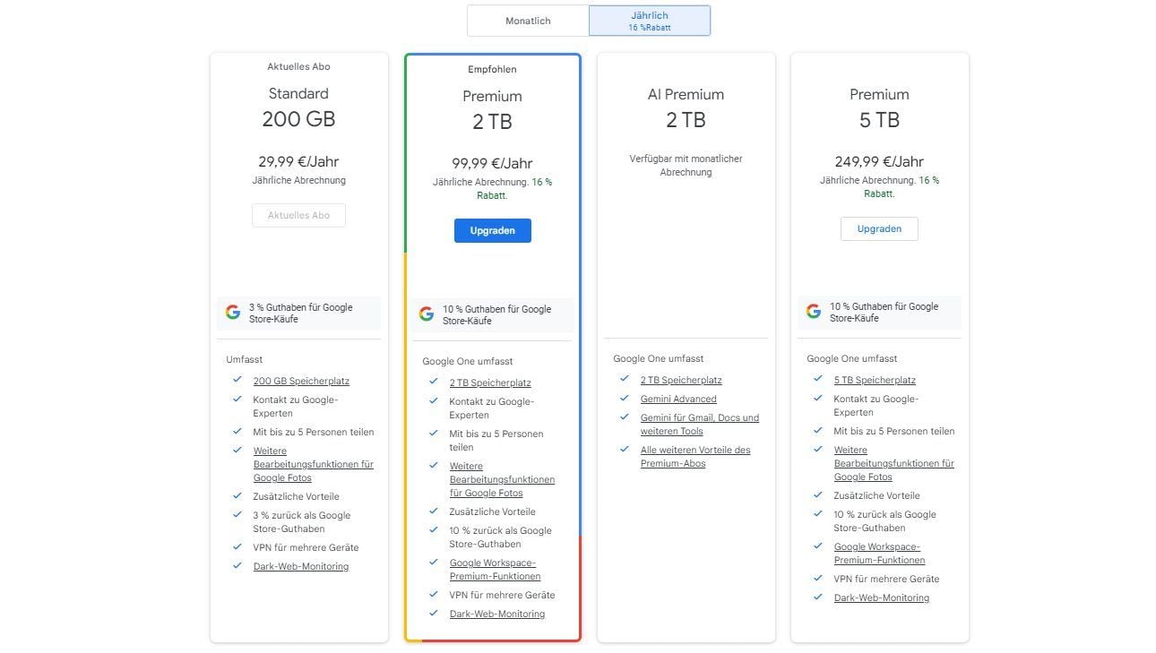 Google Drive Preise