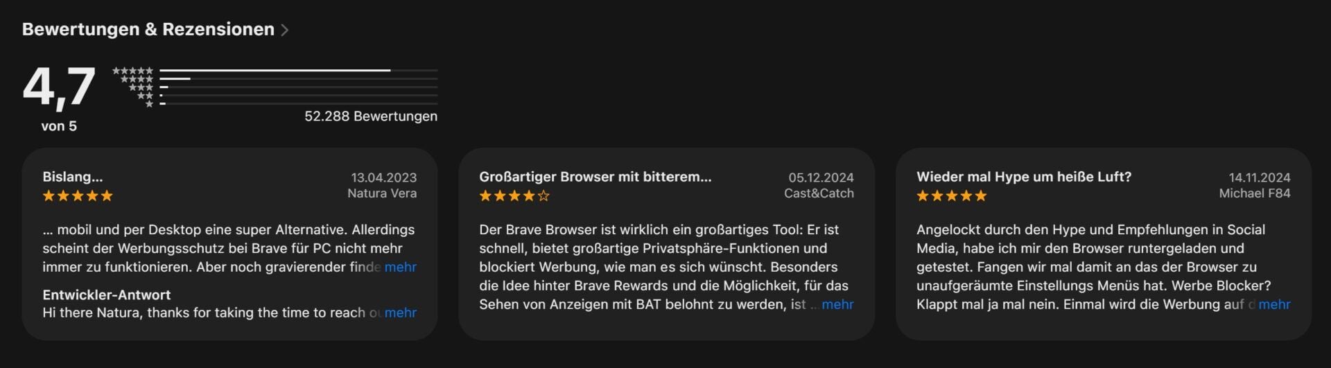 Brave Vpn Test Bewertung Rating Apple