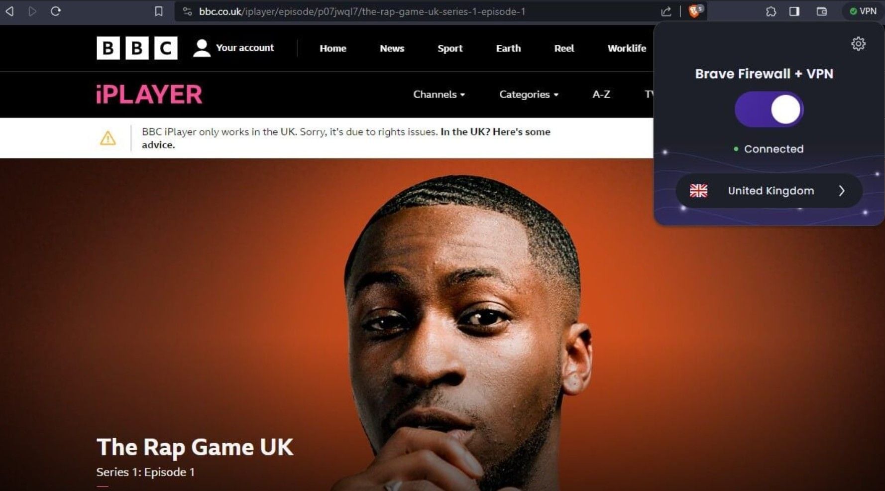 Brave Vpn Test Bewertung Streaming Bbc Iplayer