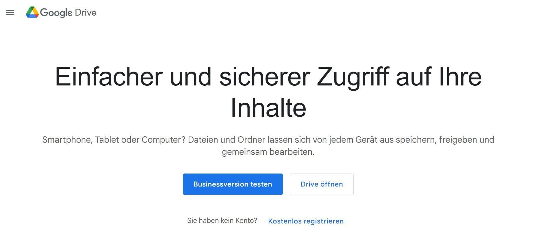 Google Drive Cloud Speicher