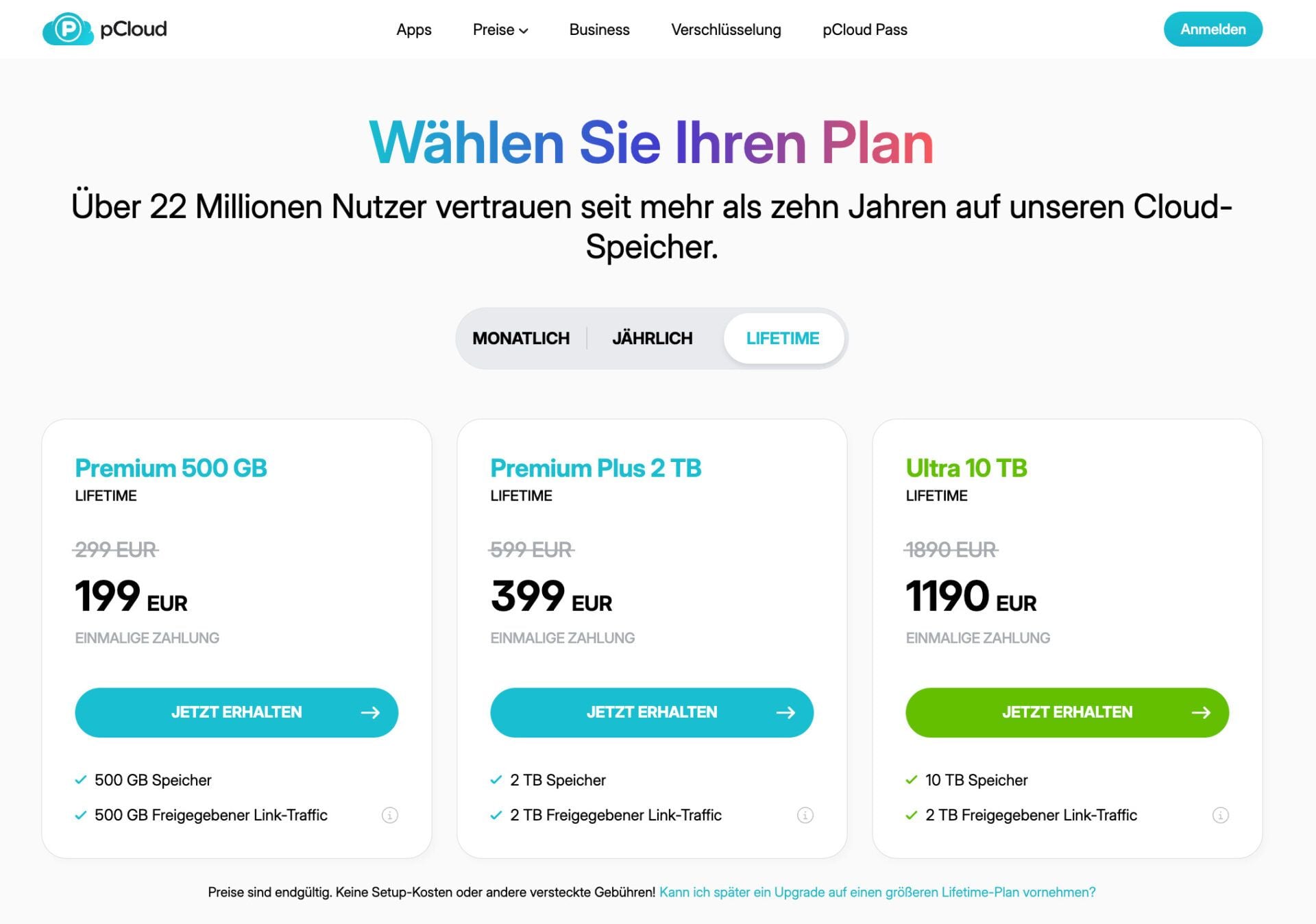 Pcloud Preise