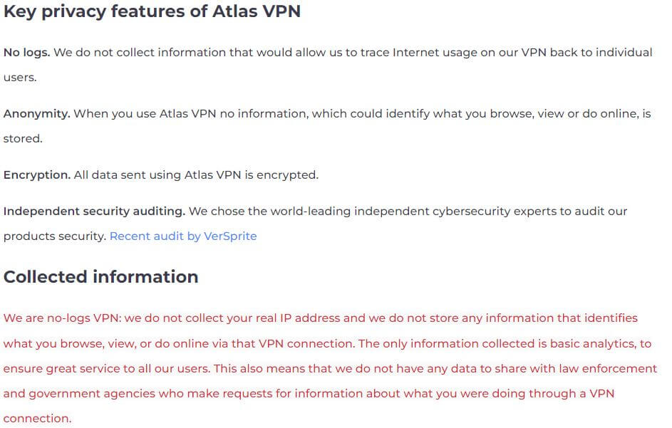 Atlas VPN No Logs 1