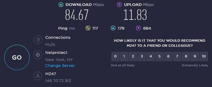 Atlas VPN US Speeds