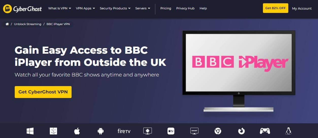 CyberGhost BBC iPlayer