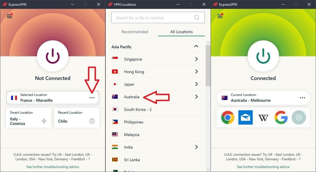 ExpressVPN Australian IP