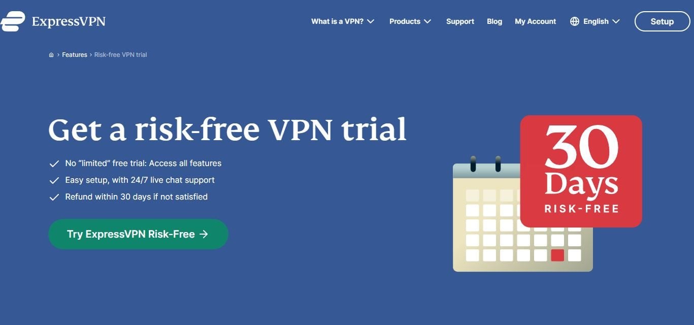 ΔΩΡΕΑΝ δοκιμή expressVPN