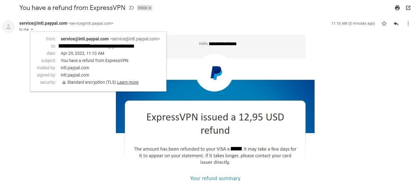 ExpressVPN Επιστροφή χρημάτων 7