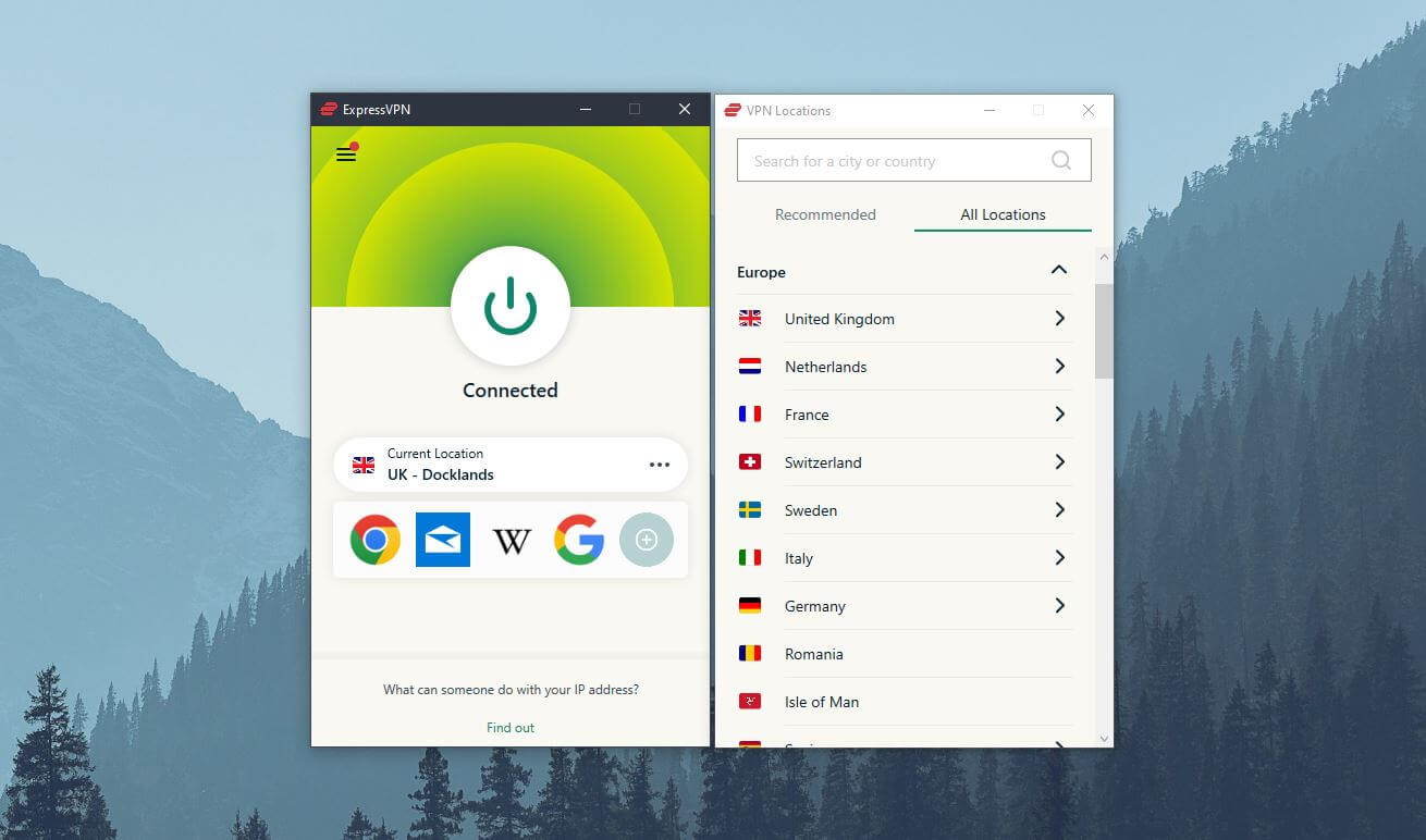 ExpressVPN UK Connected