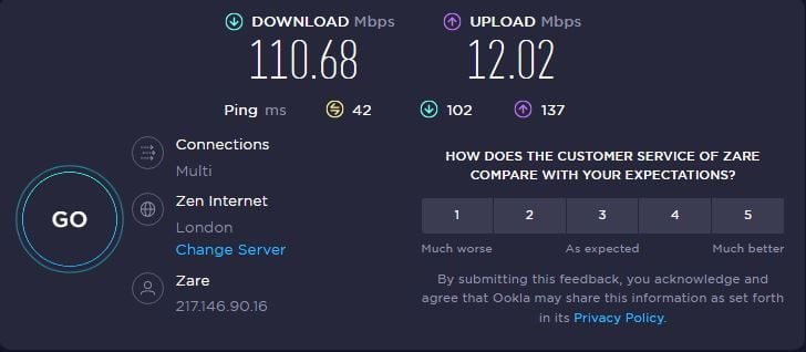 ExpressVPN UK Speeds