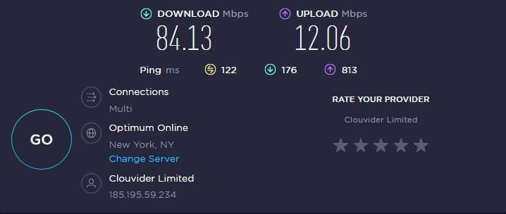 NordVPN US Speeds