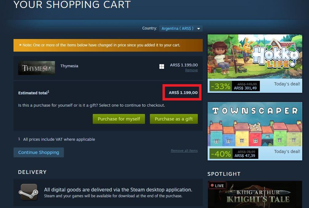 For those who can't make a purchase on steam Argentina region. :  r/steamregionaltricks