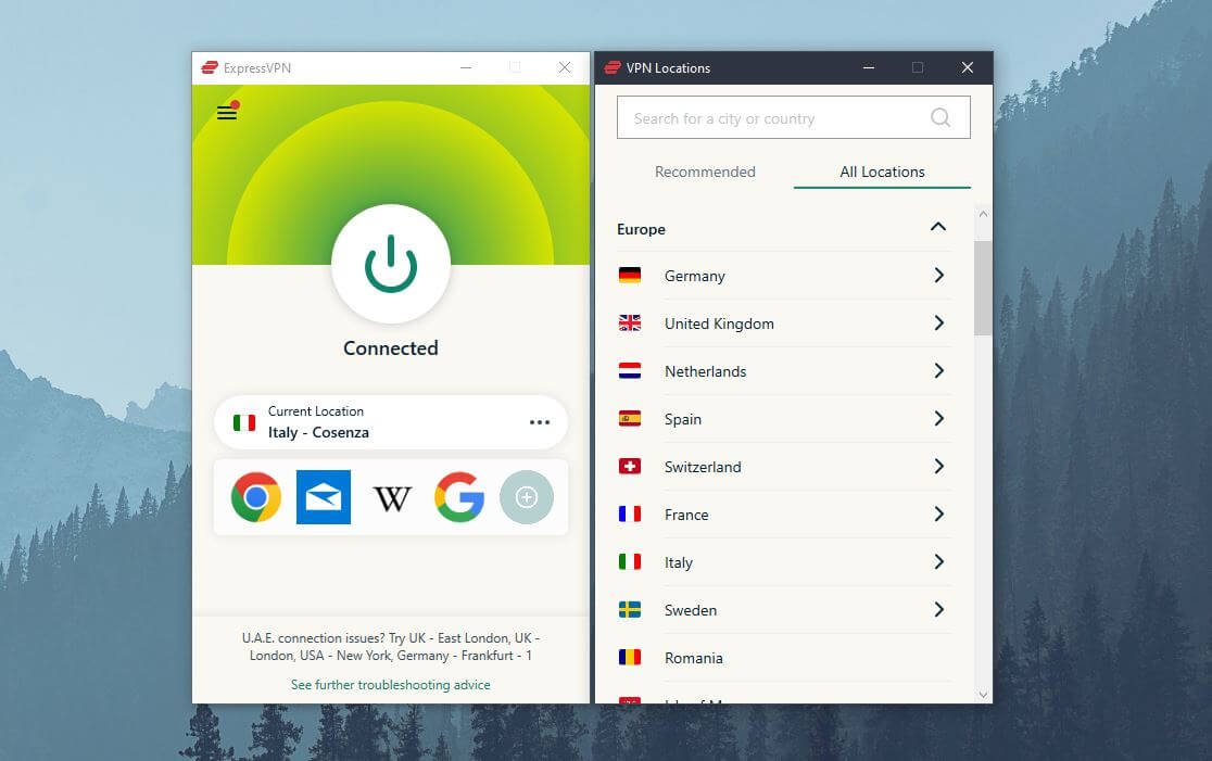 ExpressVPN Italian IP