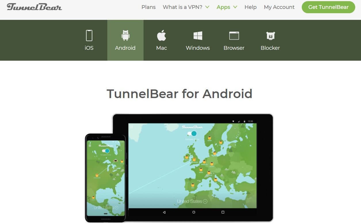 Android de TunnelBear