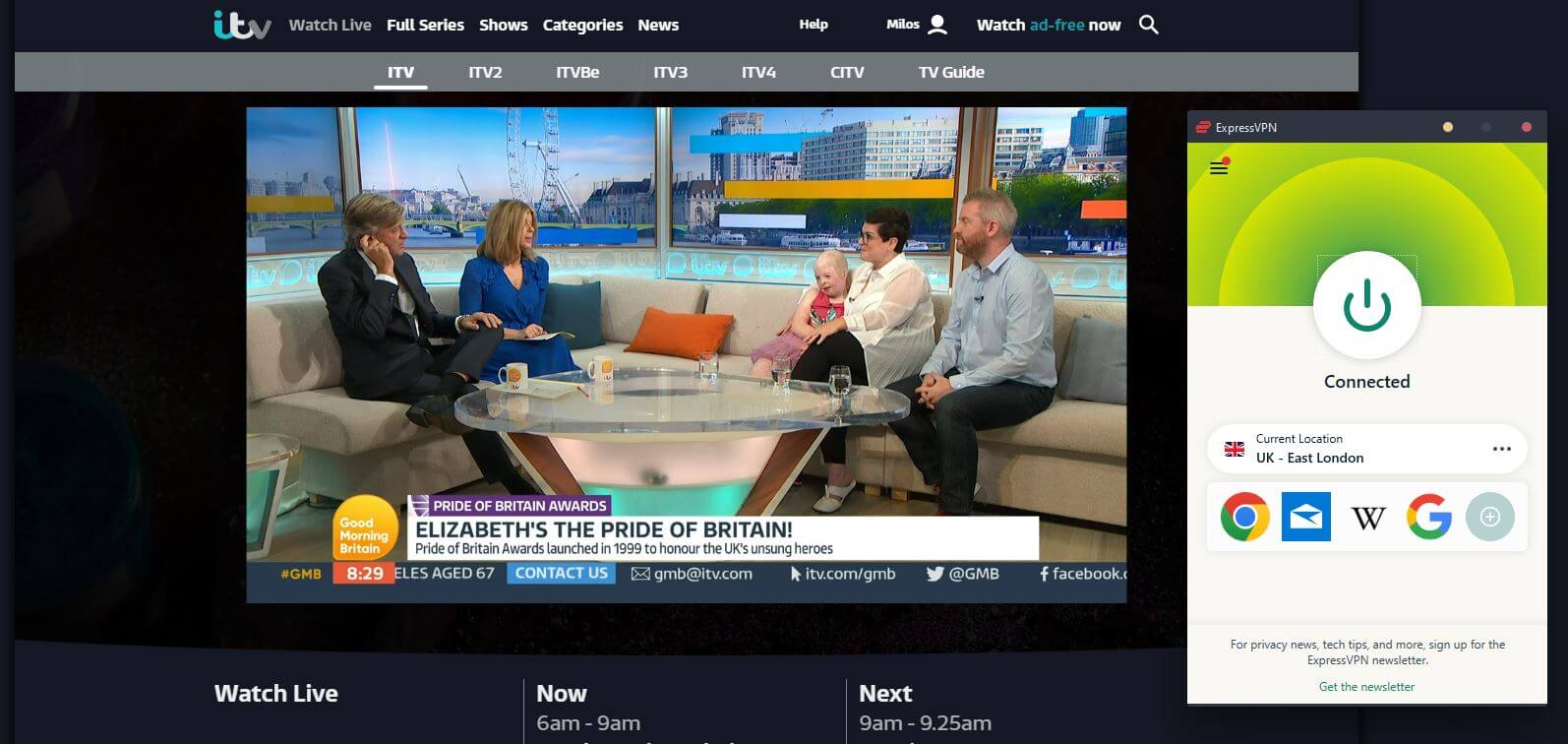 ExpressVPN ITV Working 2