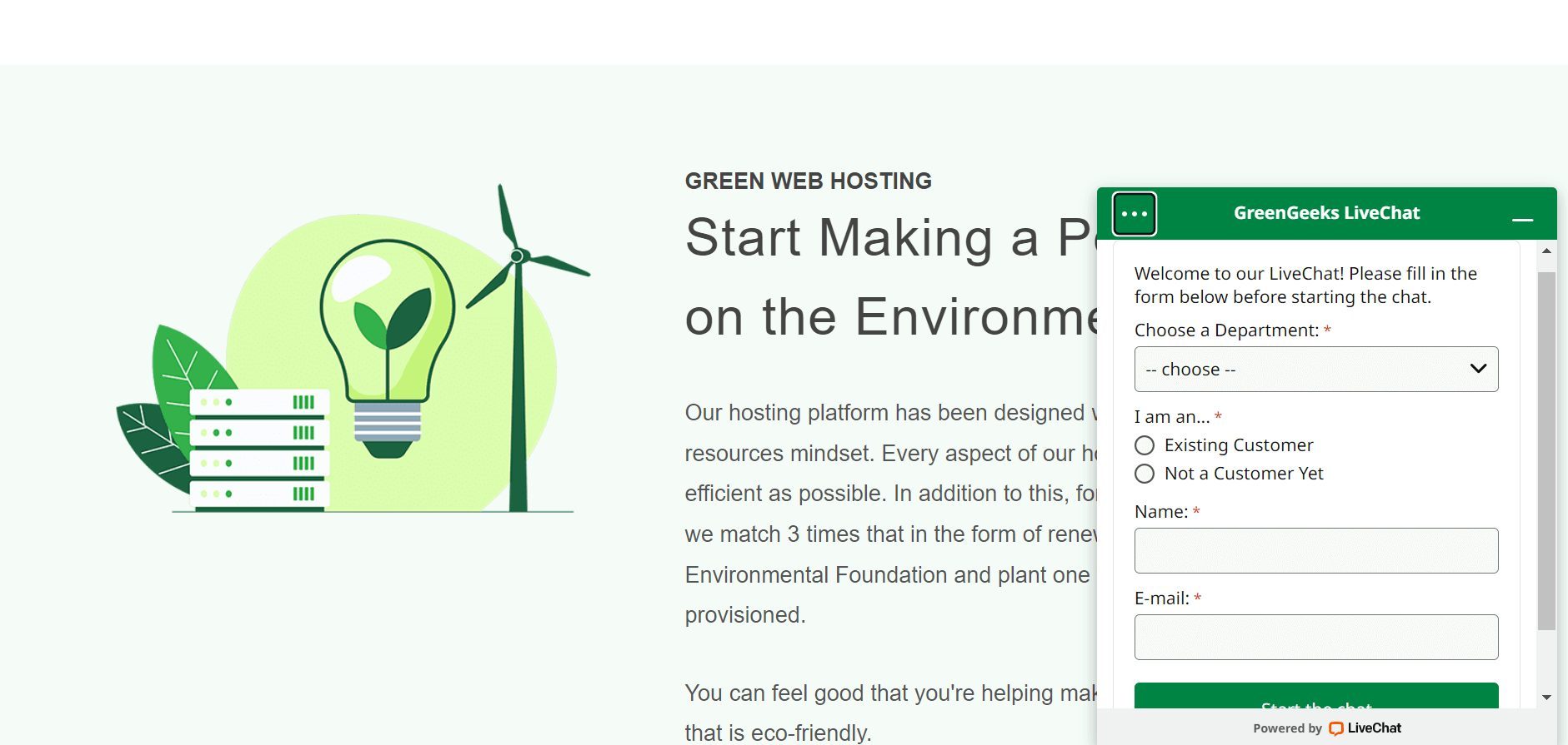 GreenGeeks LiveChat