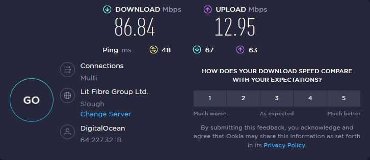 Hola VPN UK Speed