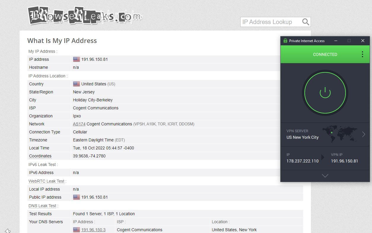 PIA VPN IP Leak 2