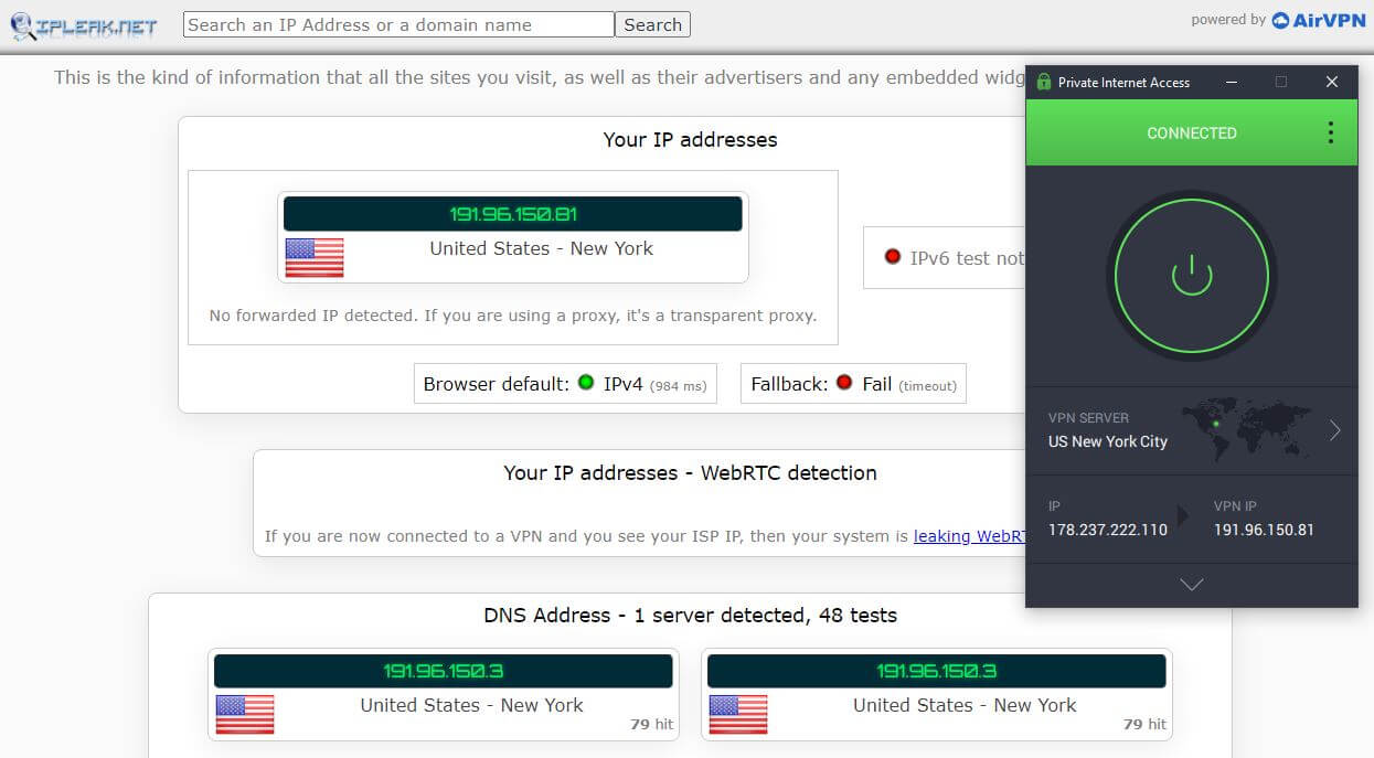 PIA VPN IP Leak