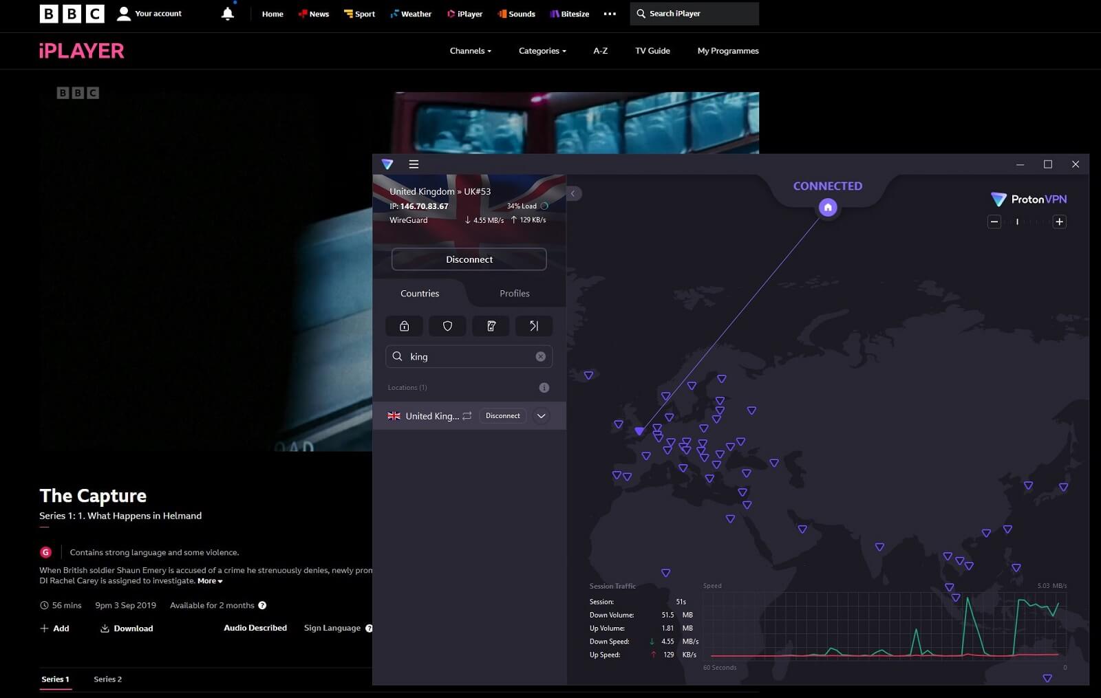 ProtonVPN BBC iPlayer