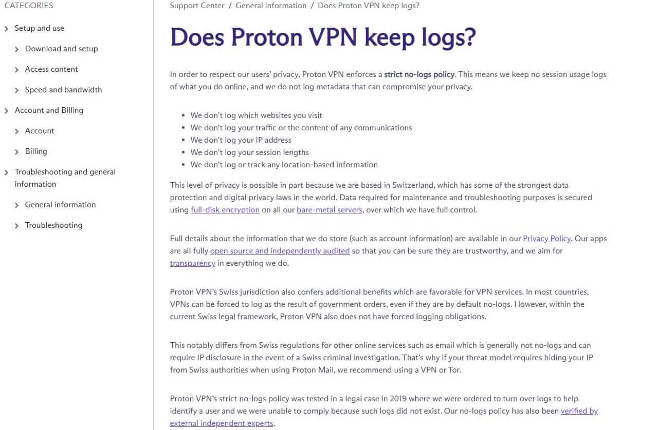 Protonvpn कोई लॉग नीति 2 नहीं