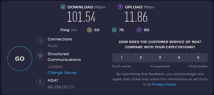 ProtonVPN UK Speed