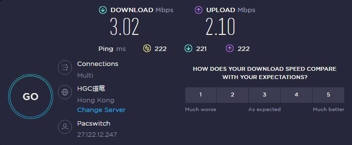 Windscribe Hong Kong Speed