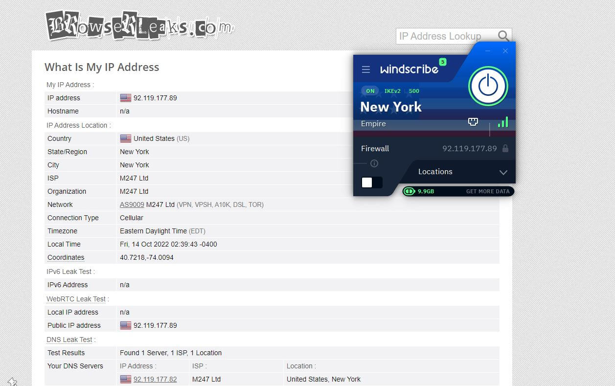 Windscribe IP Leak 2