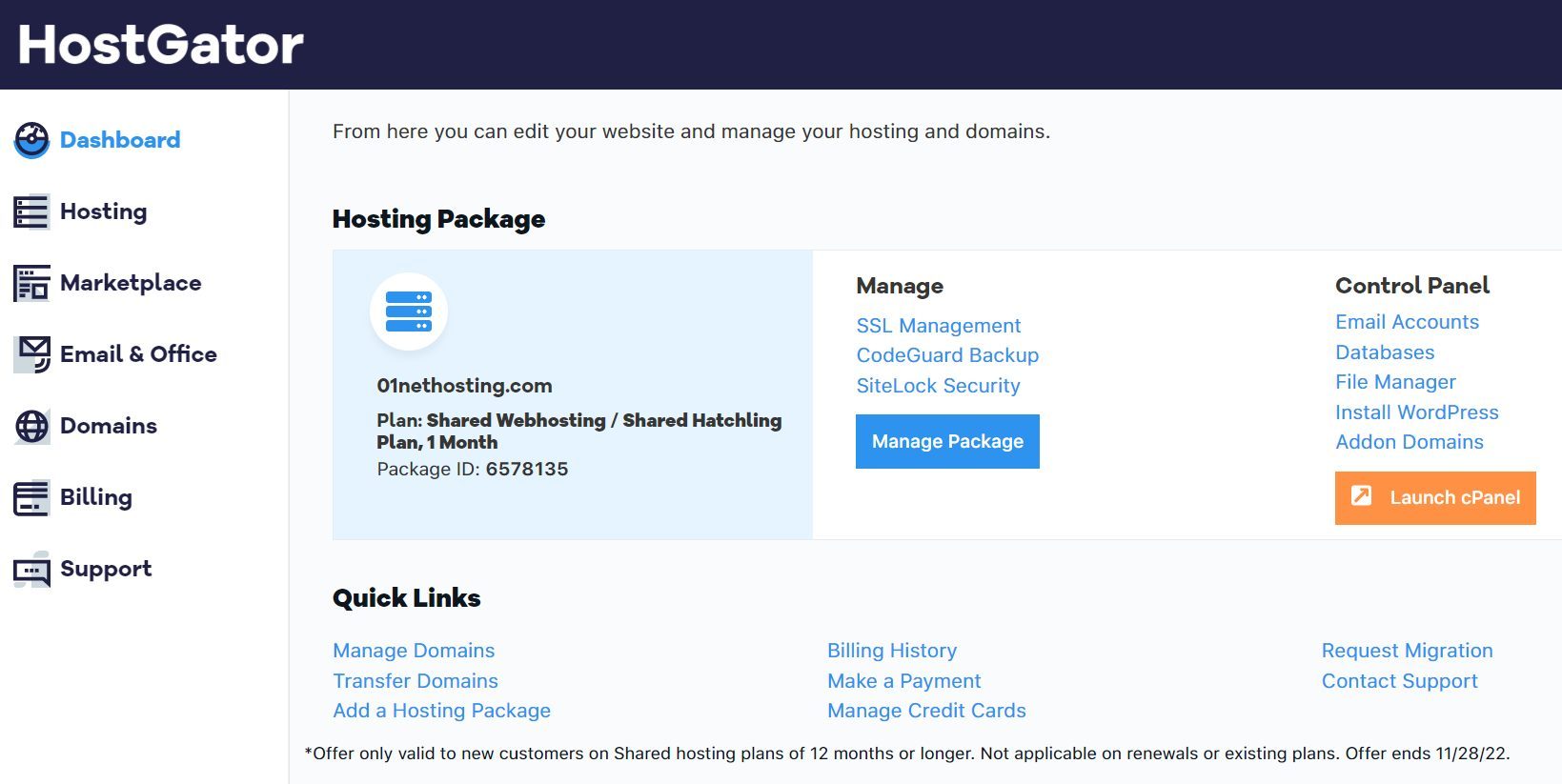 HostGator Portal