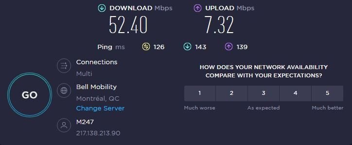 PrivadoVPN Canada Speed