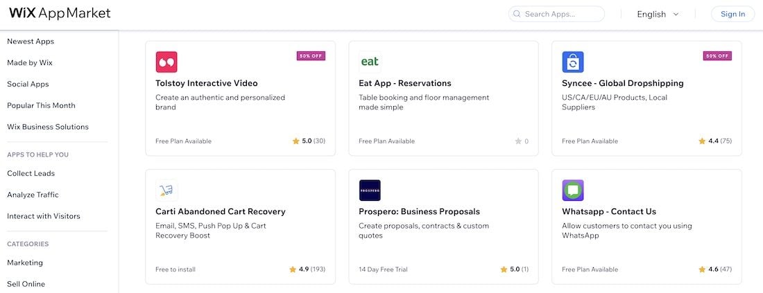 Wix-app-market