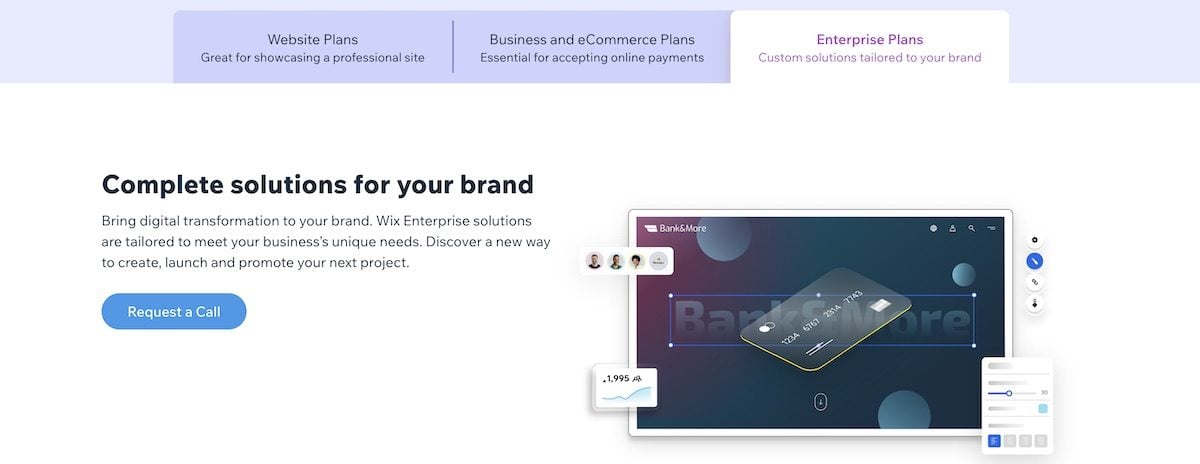 Wix-enterprise-plans