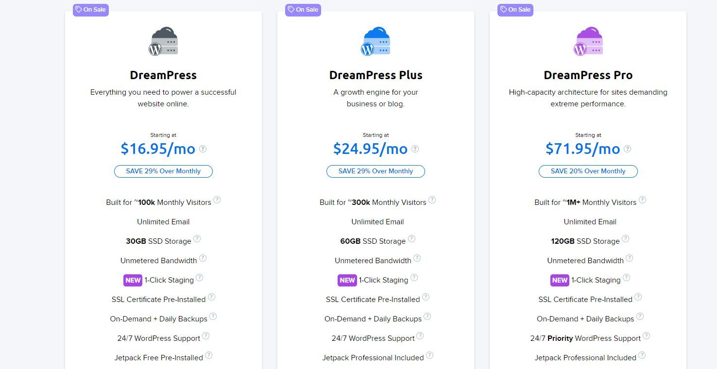 DreamHost WordPress Hosting Plans