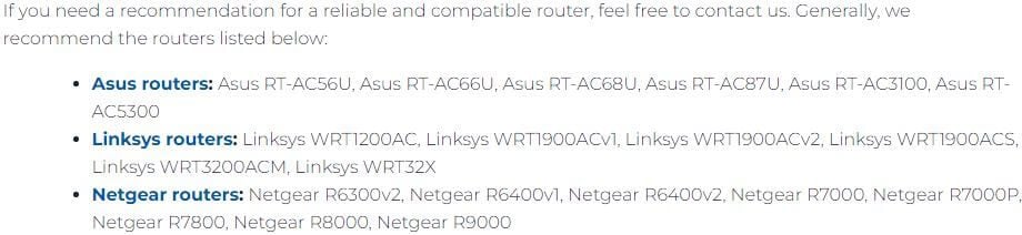 HMA VPN Router Support