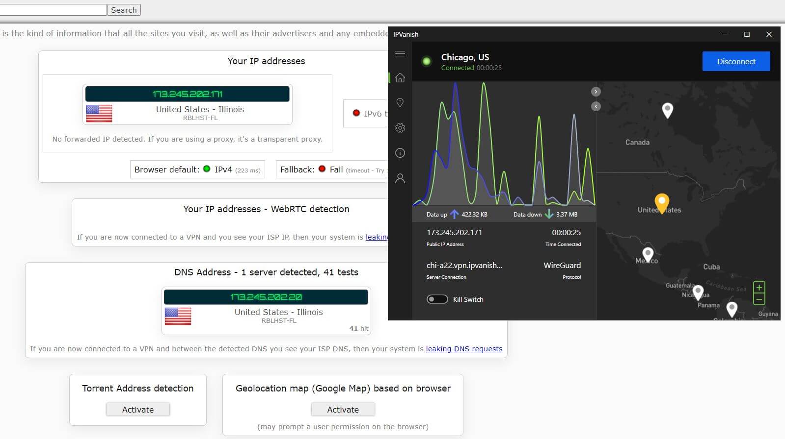 IPVanish IP Leak 1