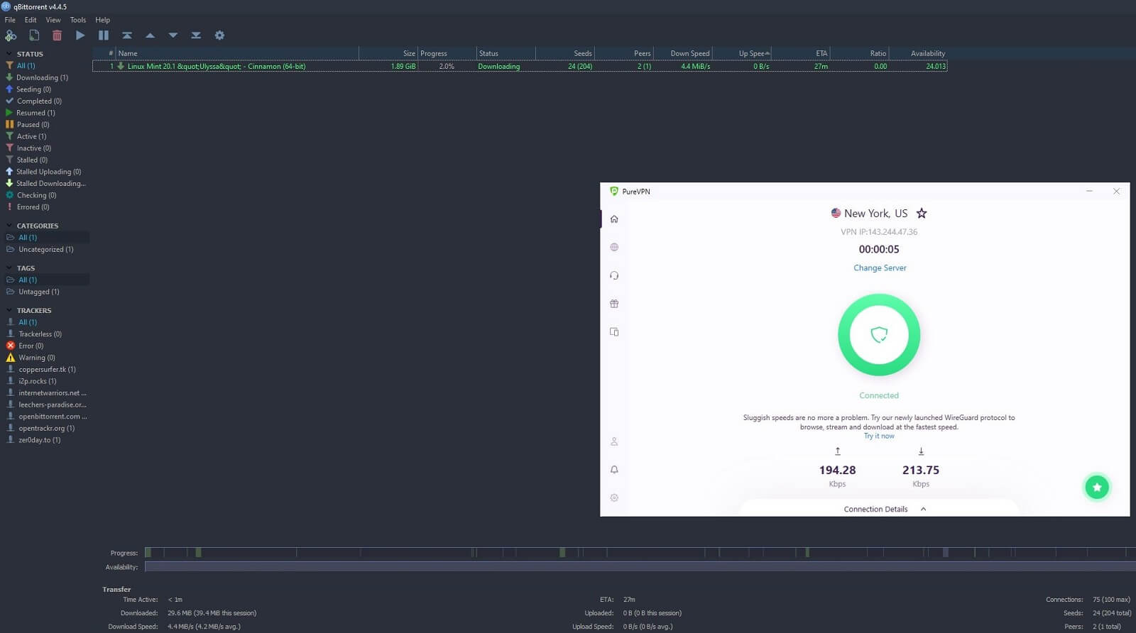 PureVPN P2P