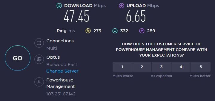 VyprVPN Australia Speed