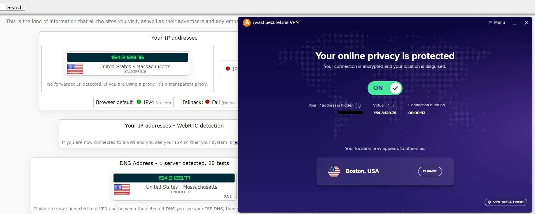 Avast SecureLine VPN IP Leak 1