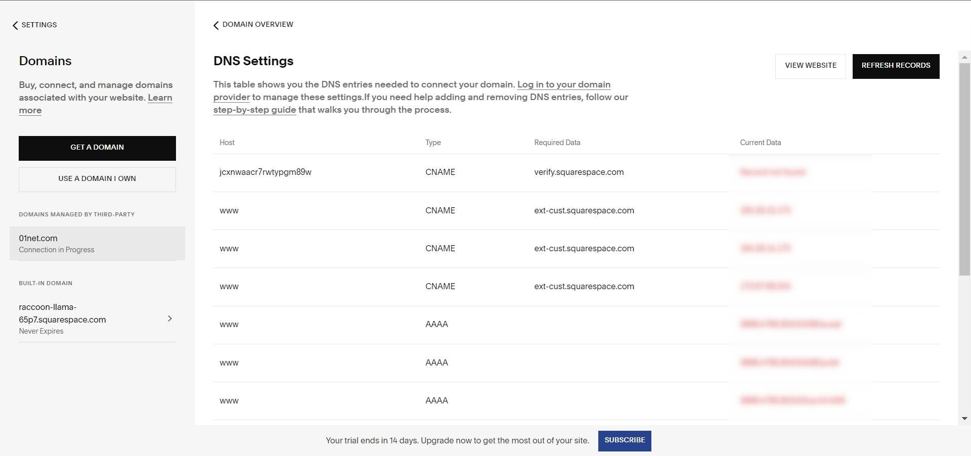 Change Your DNS Settings Squarespace