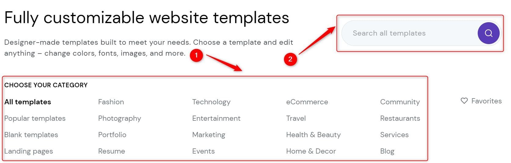 Choose A Template Hostinger Builder Hostinger Ai Website Builder