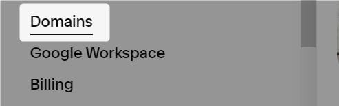 Click on Domains Squarespace