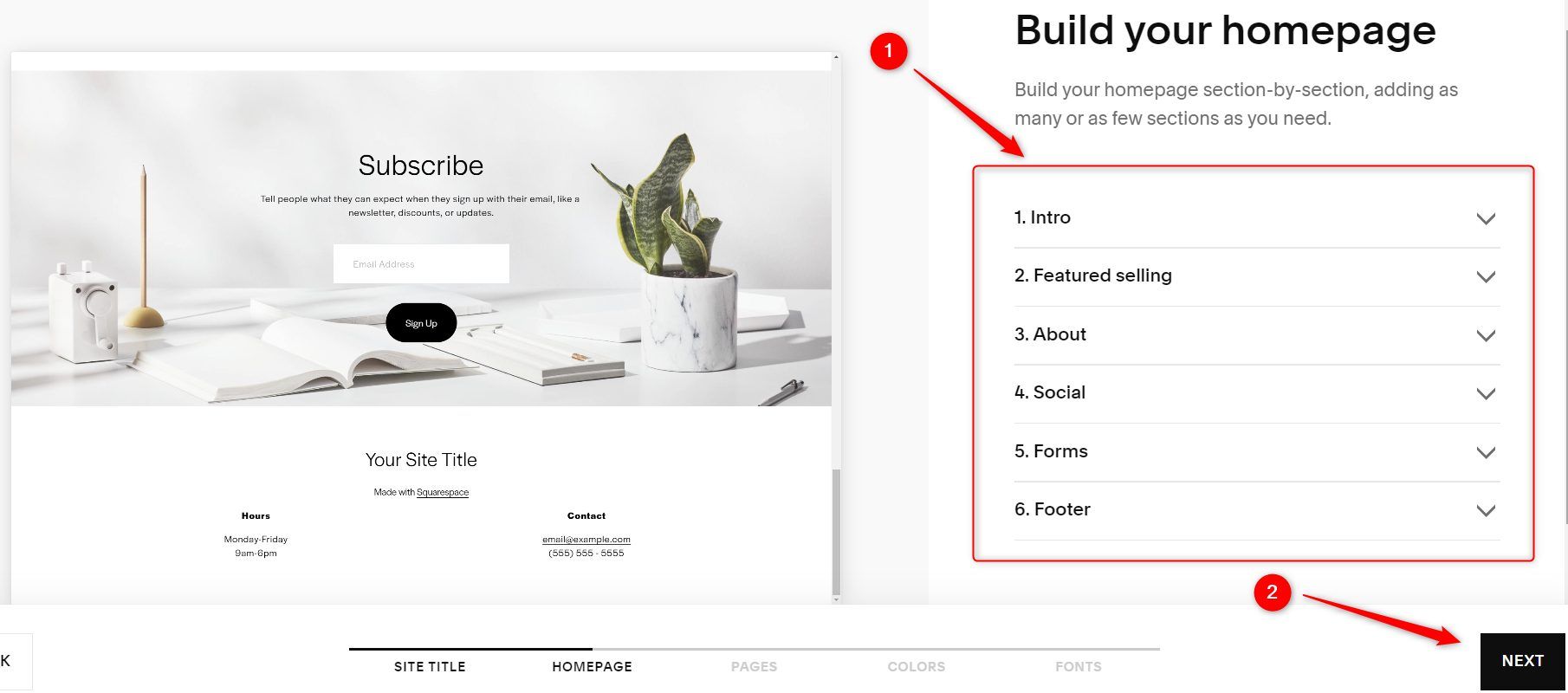 Customize Your Homepage Squarespace