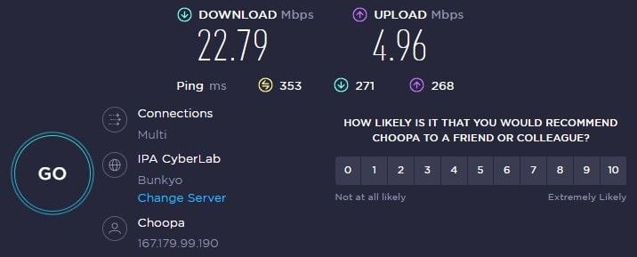 McAfee VPN Japan Speed