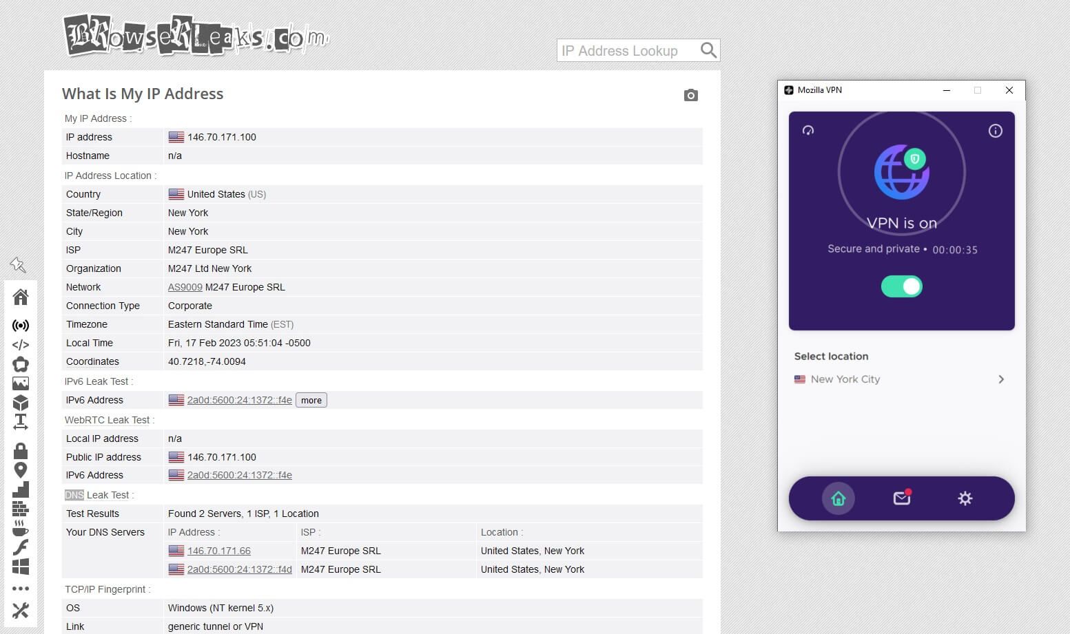 Mozilla VPN IP Leak 2