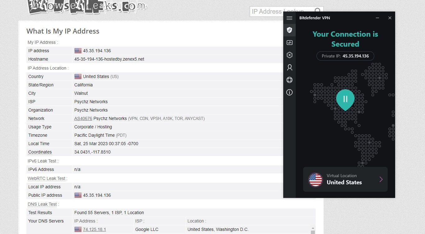 Bitdefender VPN IP Leak 2