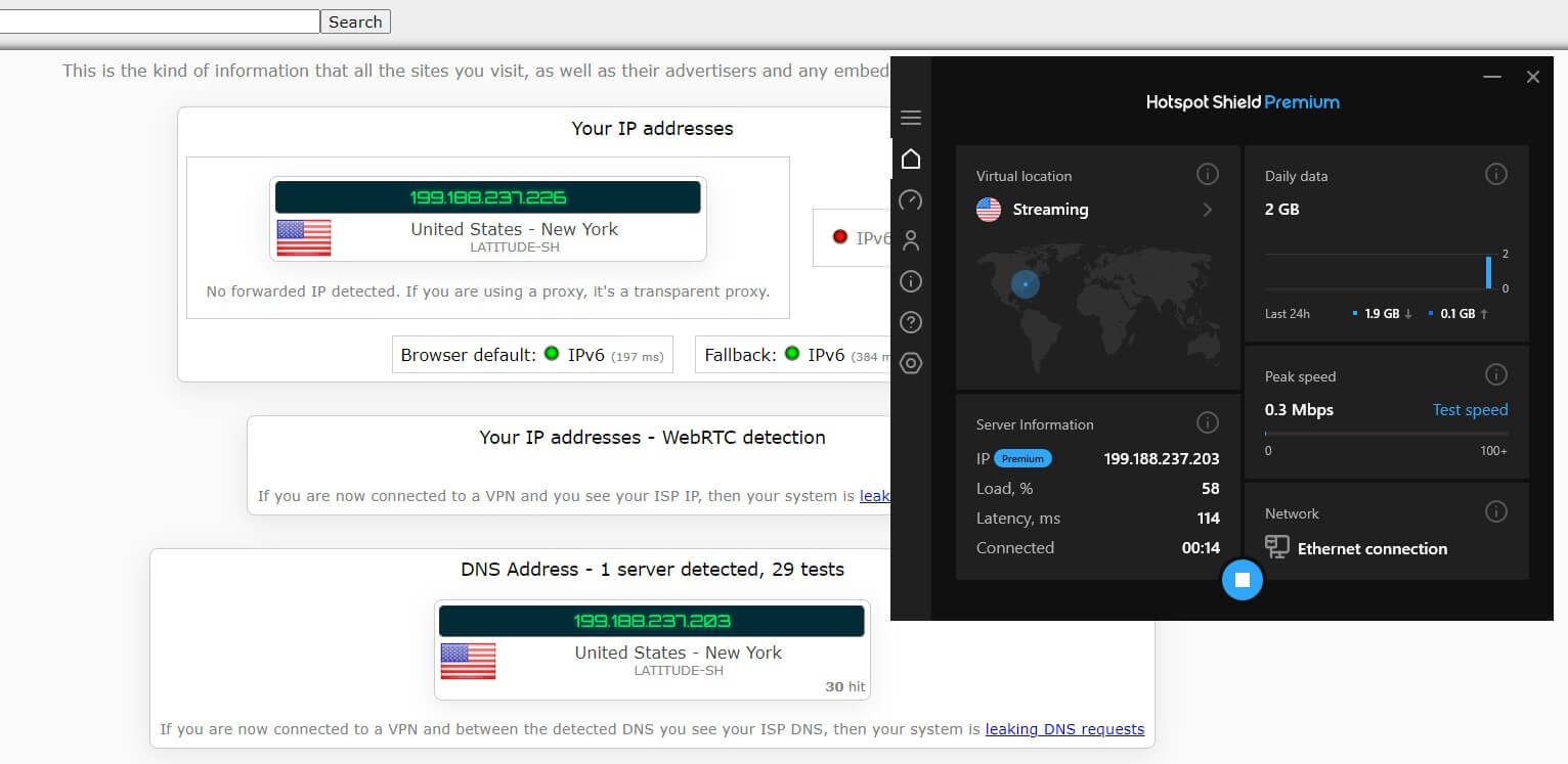 Hotspot Shield IP Leak 1