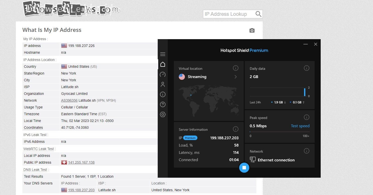 Hotspot Shield IP Leak 2