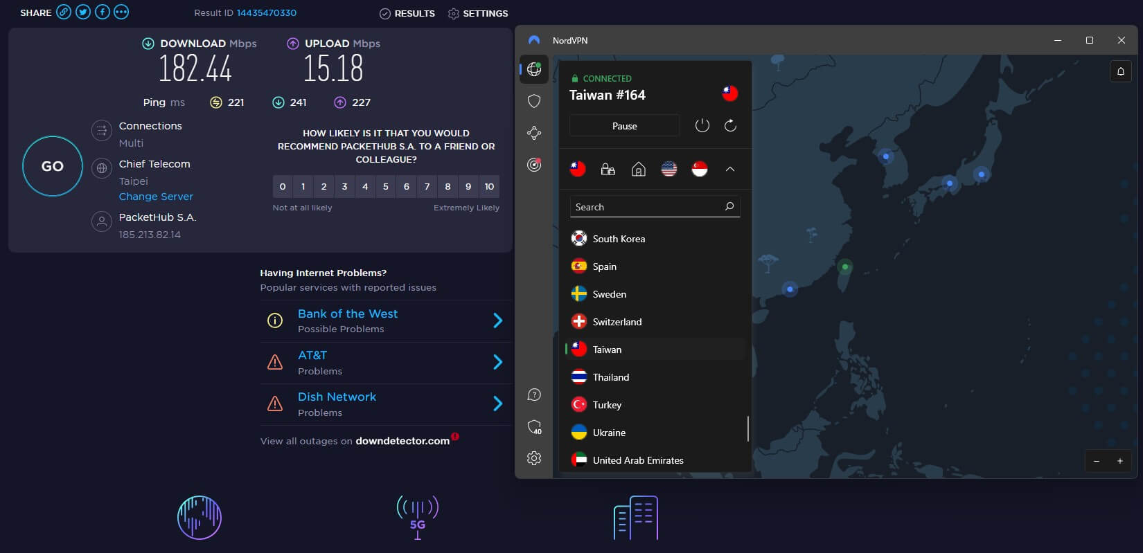 NordVPN Taiwan Speed