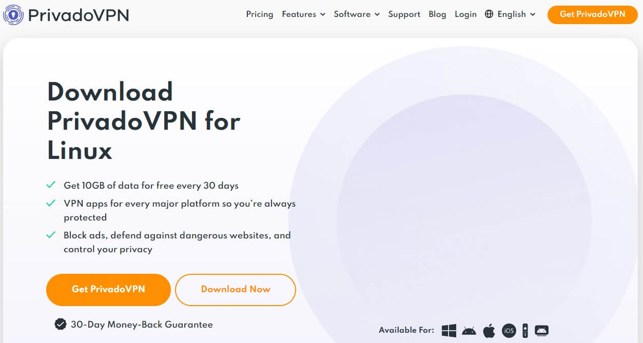 PrivadoVPN Linux