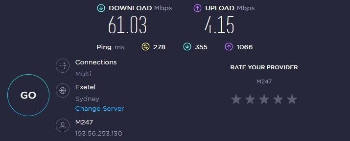 TorGuard Australia Speed