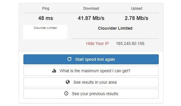 Urban VPN UK Speed